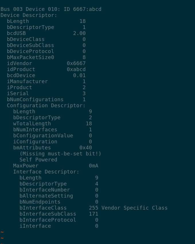 SAM4L USB enumeration on Linux